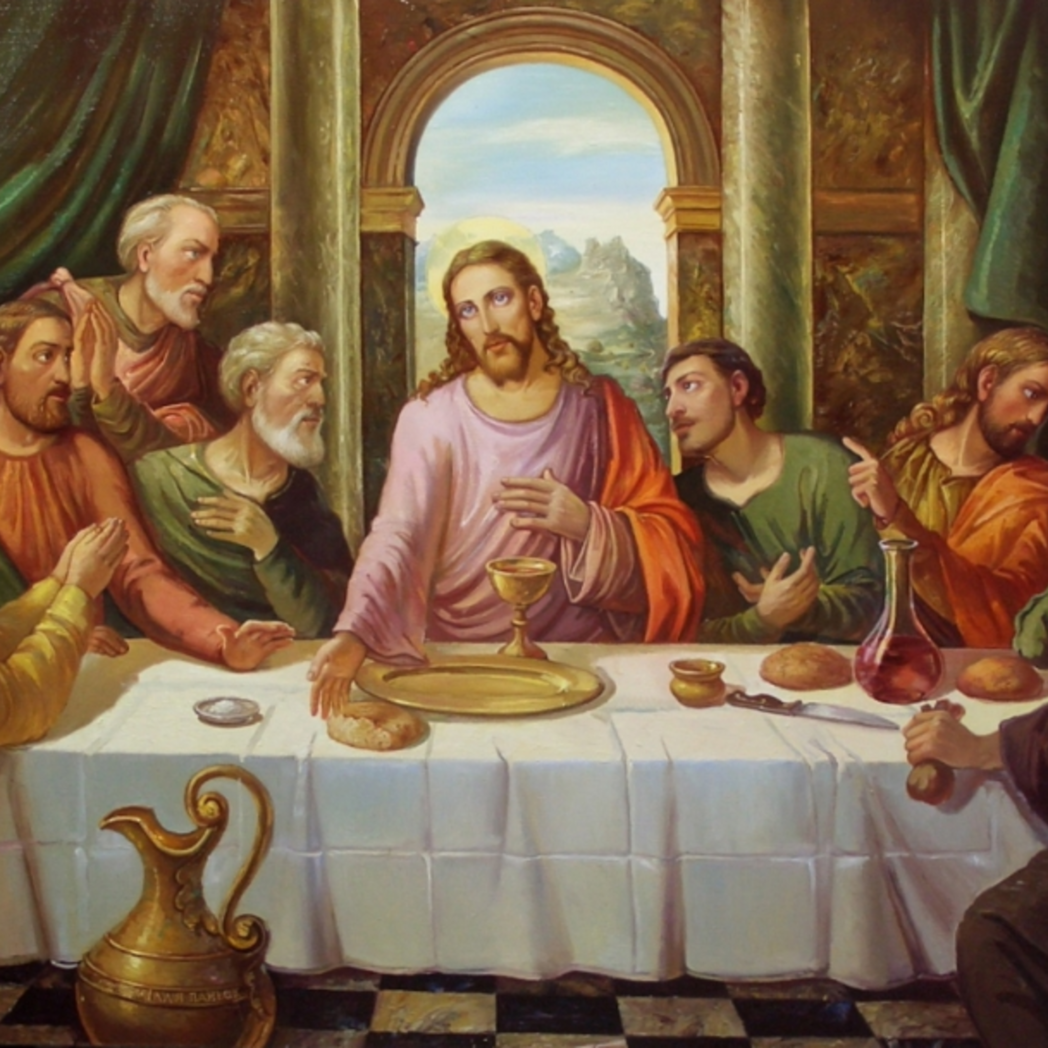 Тайное вечере сюжет. Тайная вечеря Иисуса Христа икона. Тайная вечеря да Винчи оригинал. Чистый четверг Тайная вечеря. Апостолы Христа.